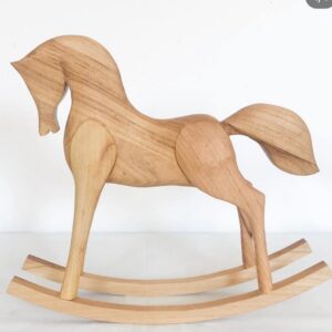 Alternative view of Wooden rocking horse