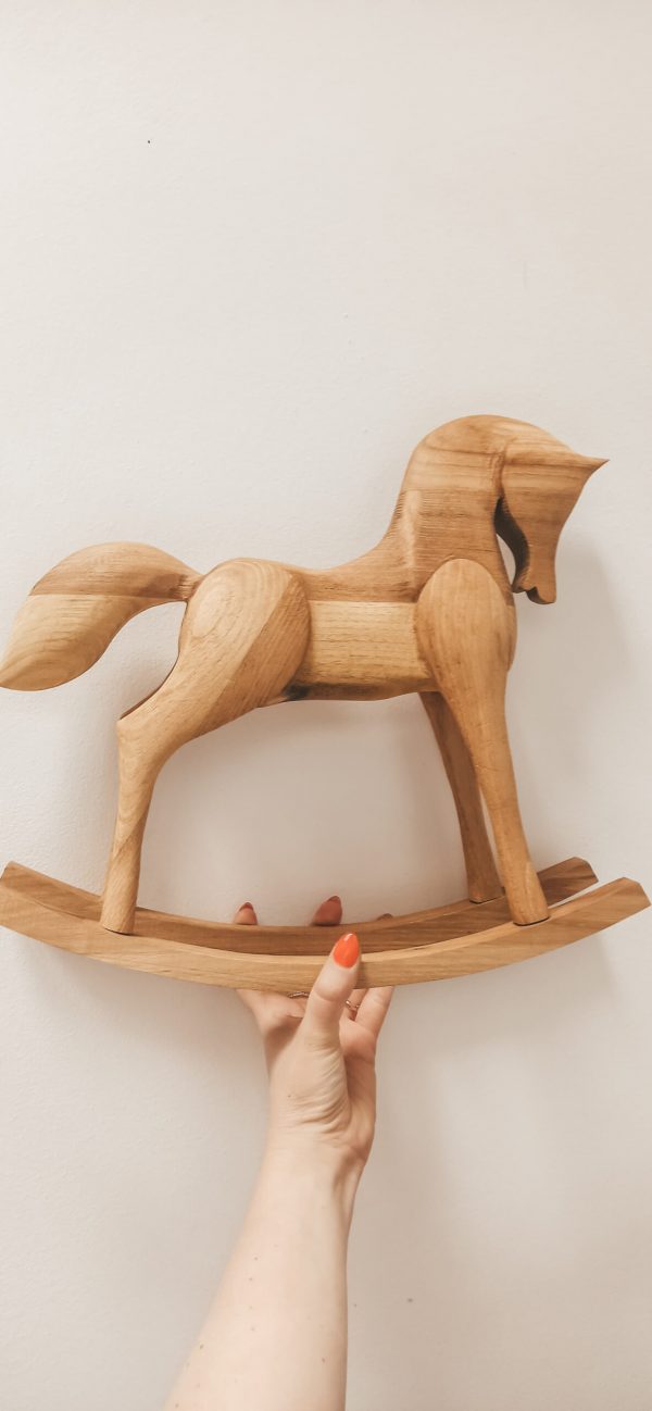 Wooden rocking horse