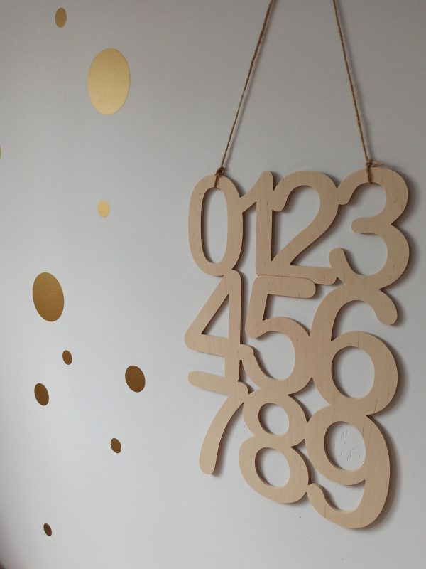 Wooden numbers