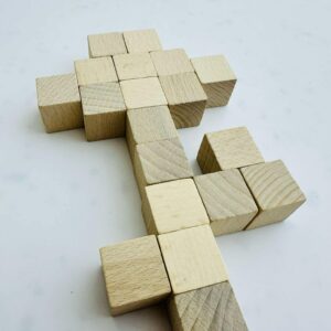 Alternative view of Kostki drewniane 2x2 cm 30 Sztuk