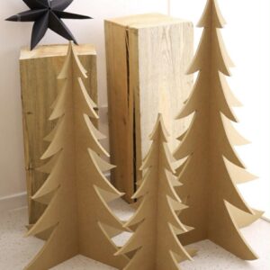 Komplet 3 choinek MDF