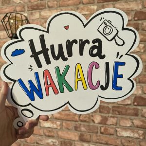 Tabliczka Hura Wakacje